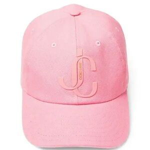 NWT Jimmy Choo Pink Logo Baseball Cap